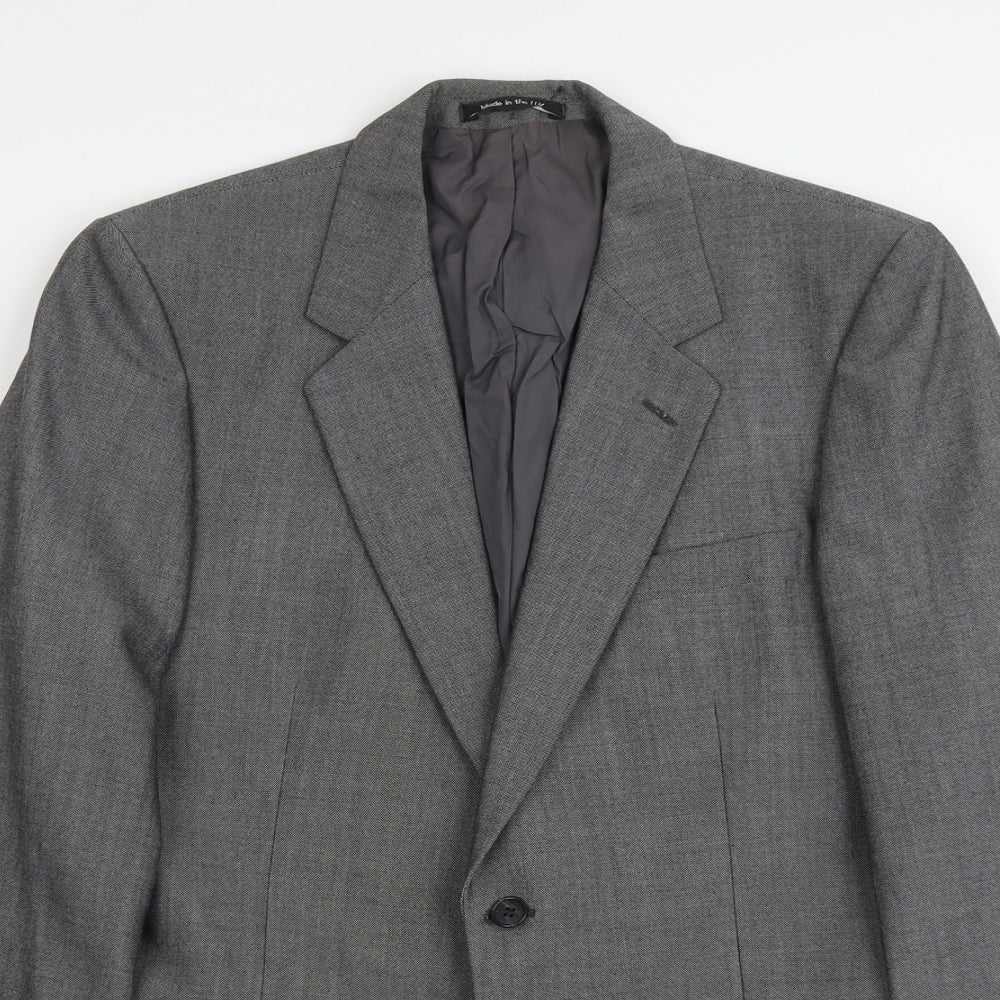 Marks and Spencer Mens Grey Polyester Jacket Suit Jacket Size M Regular