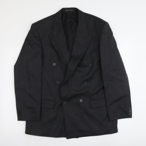 Marks and Spencer Mens Grey Polyester Jacket Suit Jacket Size M Regular