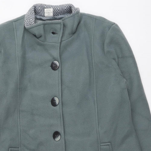 Anne De Lancay Womens Green Jacket Size M Button