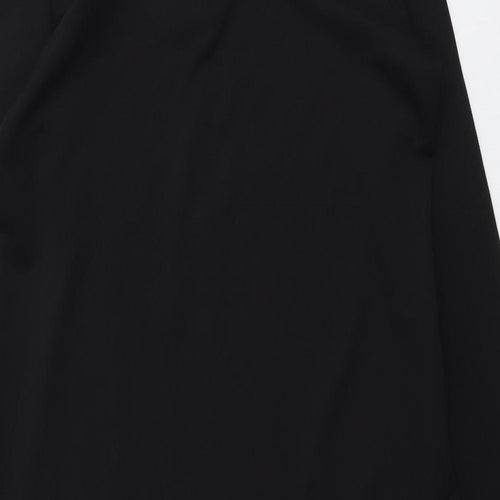 Warehouse Womens Black Polyester Shirt Dress Size 10 Collared Button