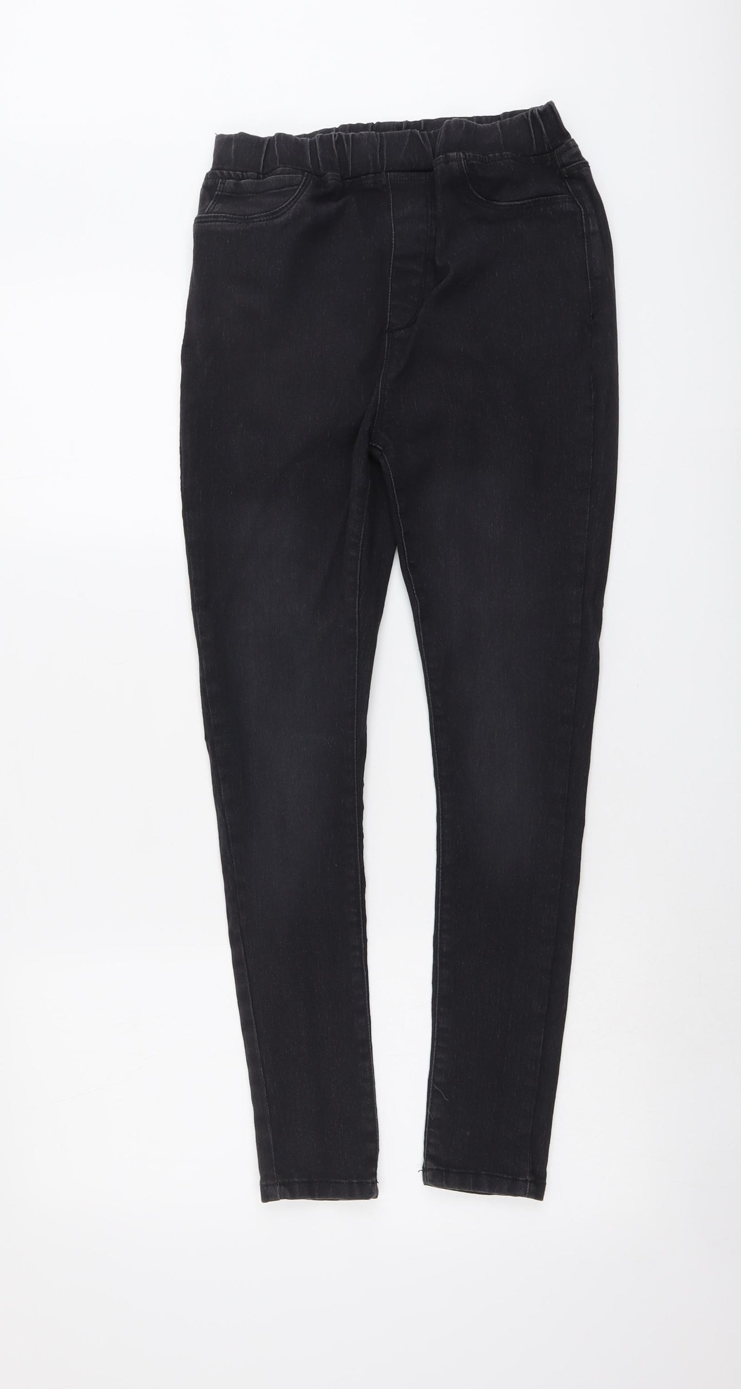 Boohoo Womens Grey Cotton Jegging Jeans Size 10 L26 in Regular