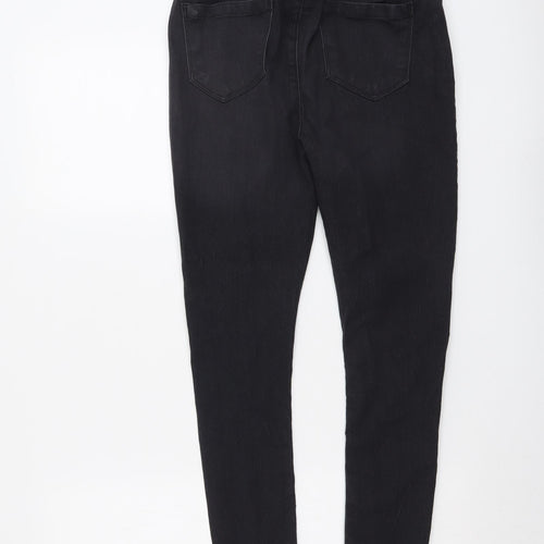 Boohoo Womens Grey Cotton Jegging Jeans Size 10 L26 in Regular
