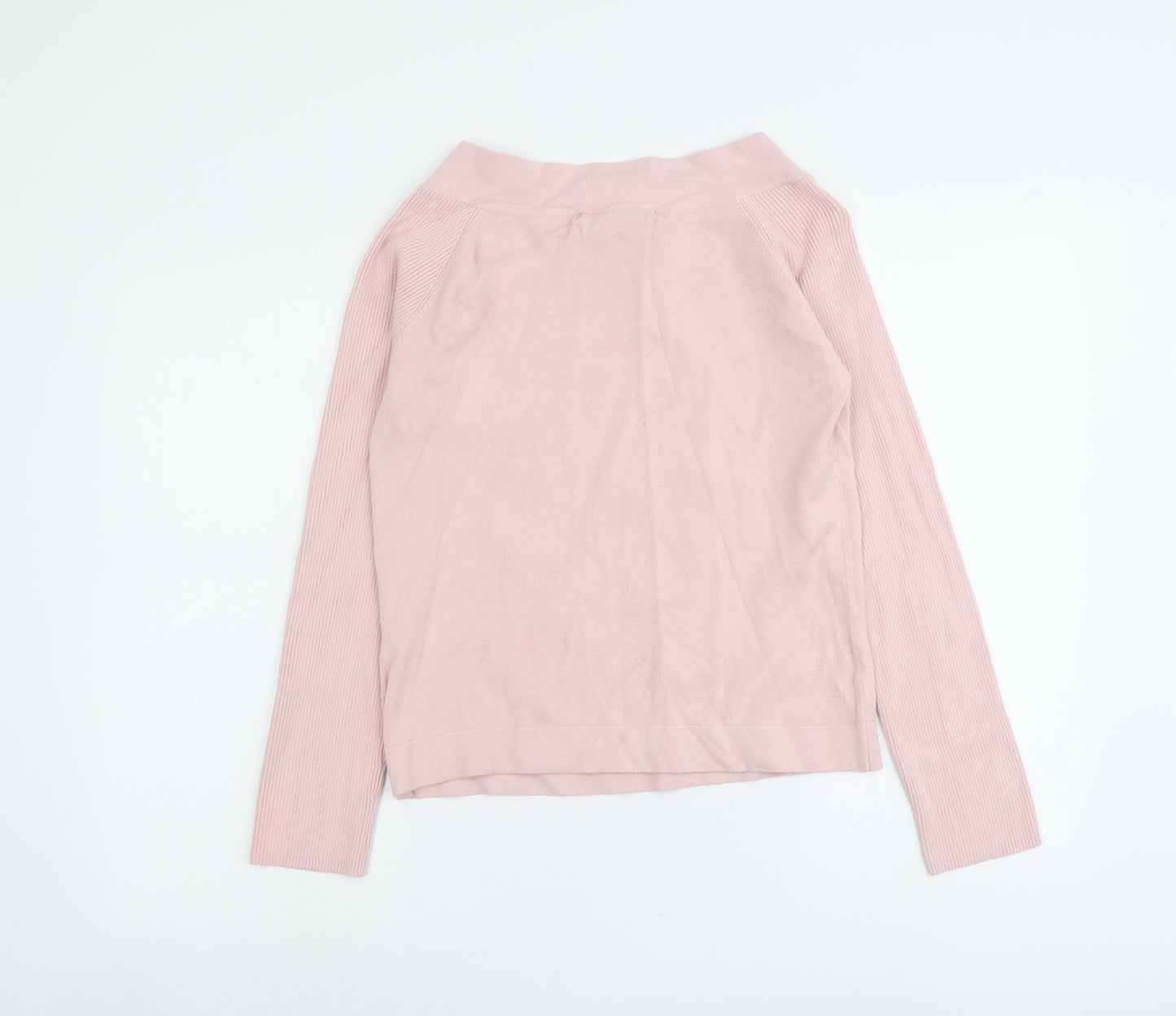 Kaliko Womens Pink Round Neck Viscose Pullover Jumper Size 14