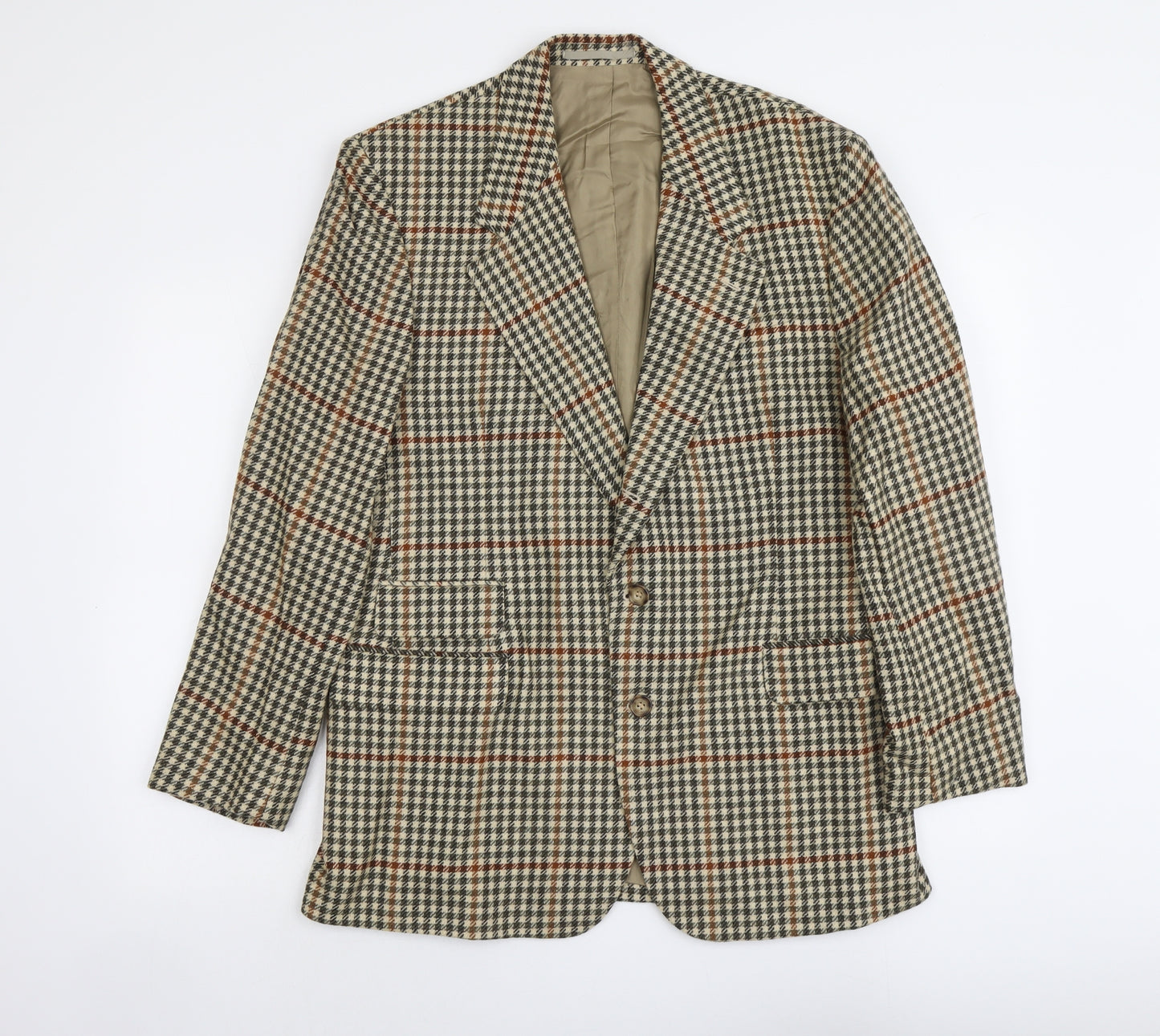 NEXT Mens Beige Geometric Wool Jacket Blazer Size M Regular