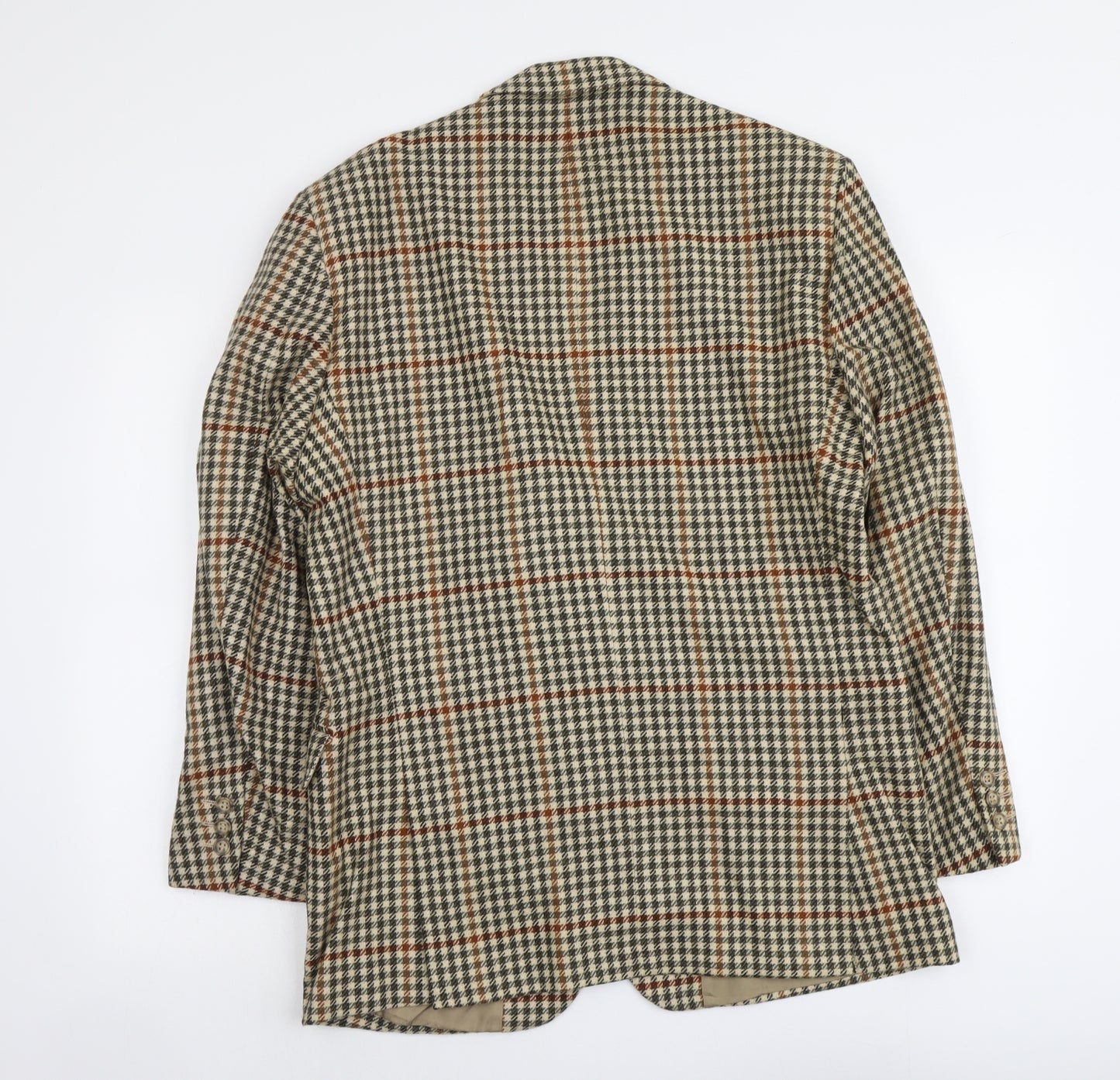 NEXT Mens Beige Geometric Wool Jacket Blazer Size M Regular