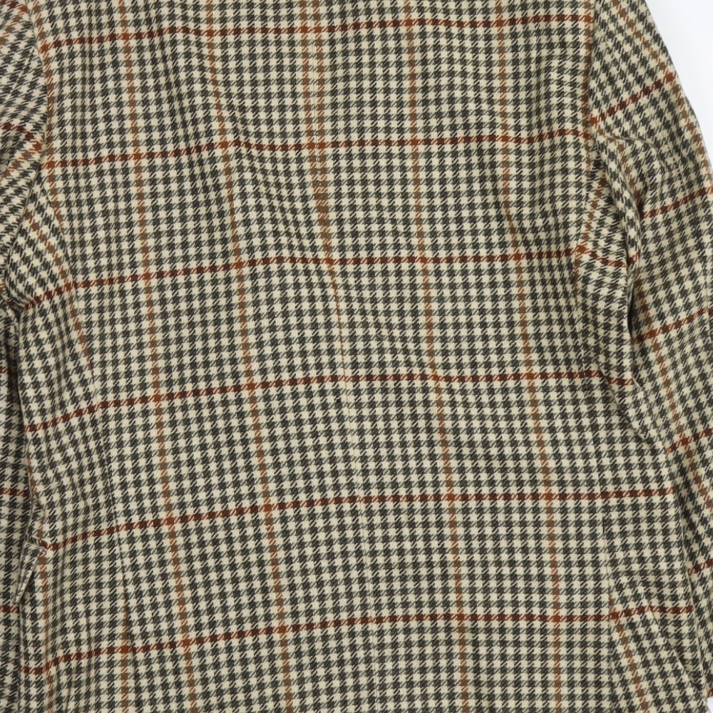 NEXT Mens Beige Geometric Wool Jacket Blazer Size M Regular