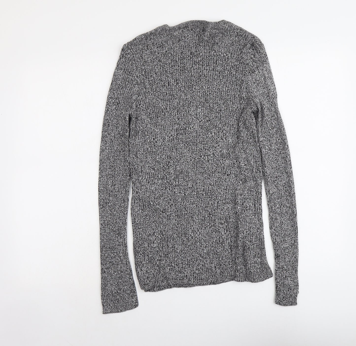 H&M Womens Grey Round Neck Cotton Pullover Jumper Size S