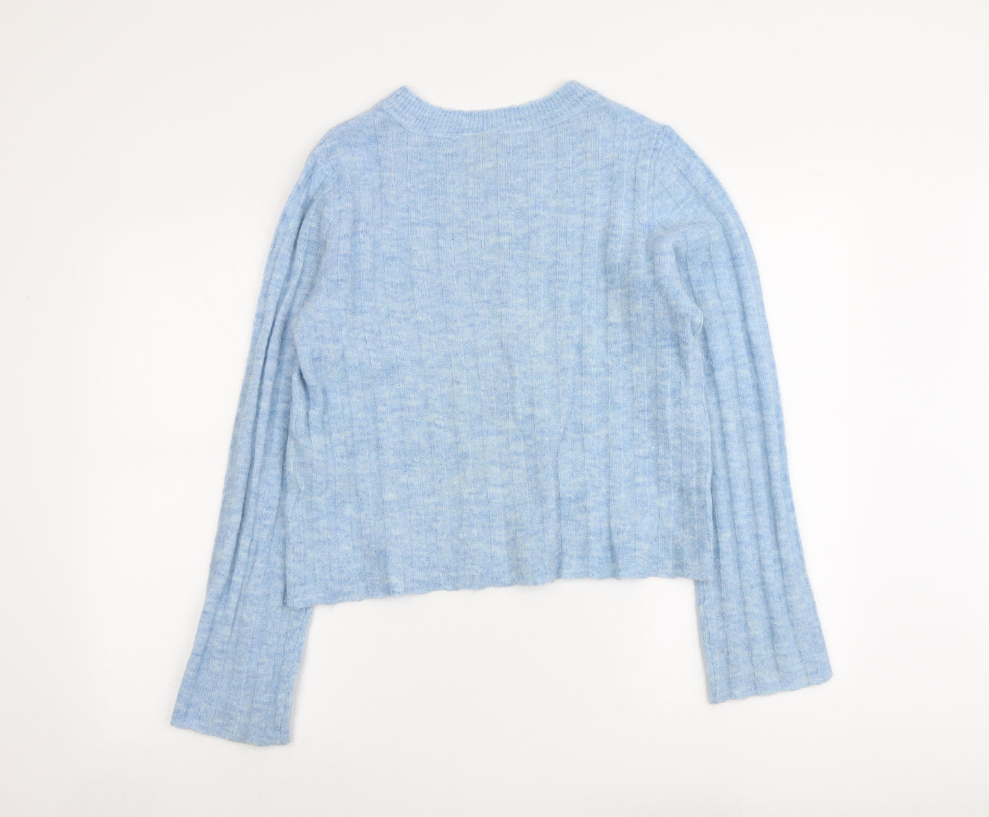 H&M Womens Blue Round Neck Acrylic Pullover Jumper Size S