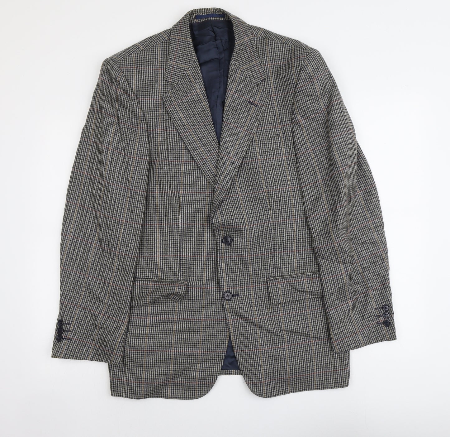 Westbrook Mens Grey Plaid Wool Jacket Suit Jacket Size M Regular