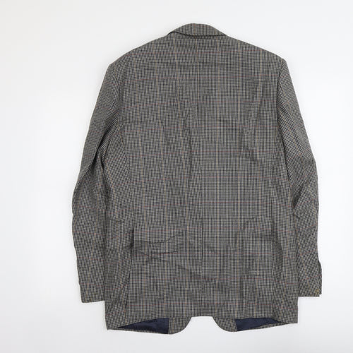 Westbrook Mens Grey Plaid Wool Jacket Suit Jacket Size M Regular