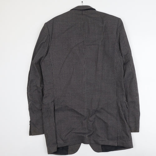 Marks and Spencer Mens Grey Geometric Wool Jacket Suit Jacket Size M Regular