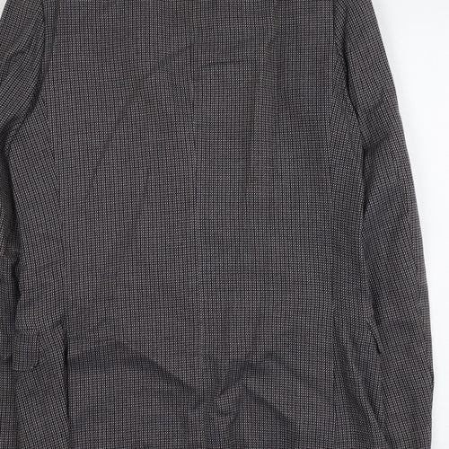Marks and Spencer Mens Grey Geometric Wool Jacket Suit Jacket Size M Regular