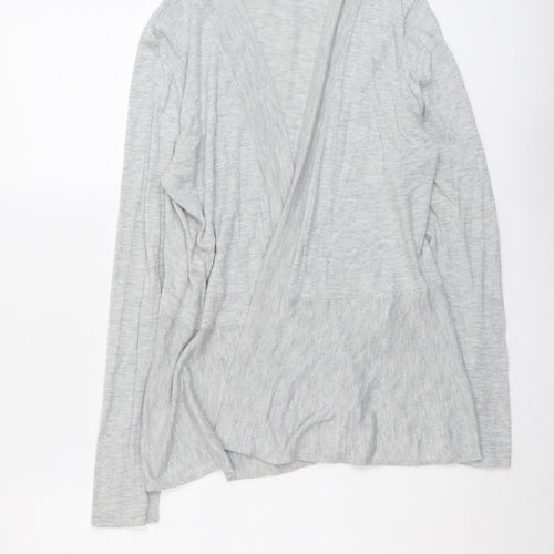 Marks and Spencer Womens Grey V-Neck Polyamide Cardigan Jumper Size 14