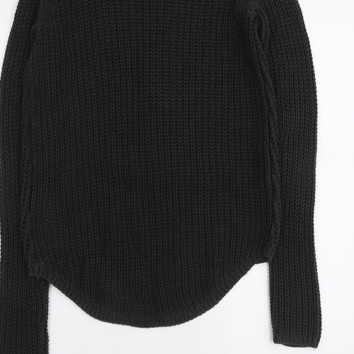 H&M Womens Green Round Neck Cotton Pullover Jumper Size S