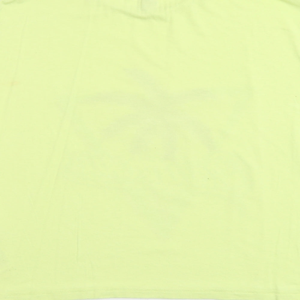New Look Girls Yellow Viscose Basic T-Shirt Size 12-13 Years Round Neck Pullover - California