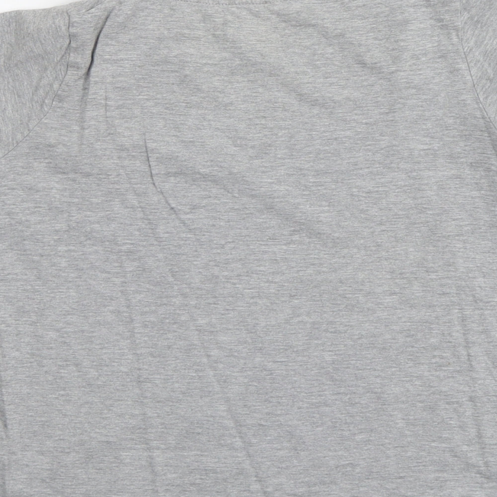 Pepperts Girls Grey Cotton Basic T-Shirt Size 12-13 Years Round Neck Pullover - Mermaid In A Sea Full Of Fish