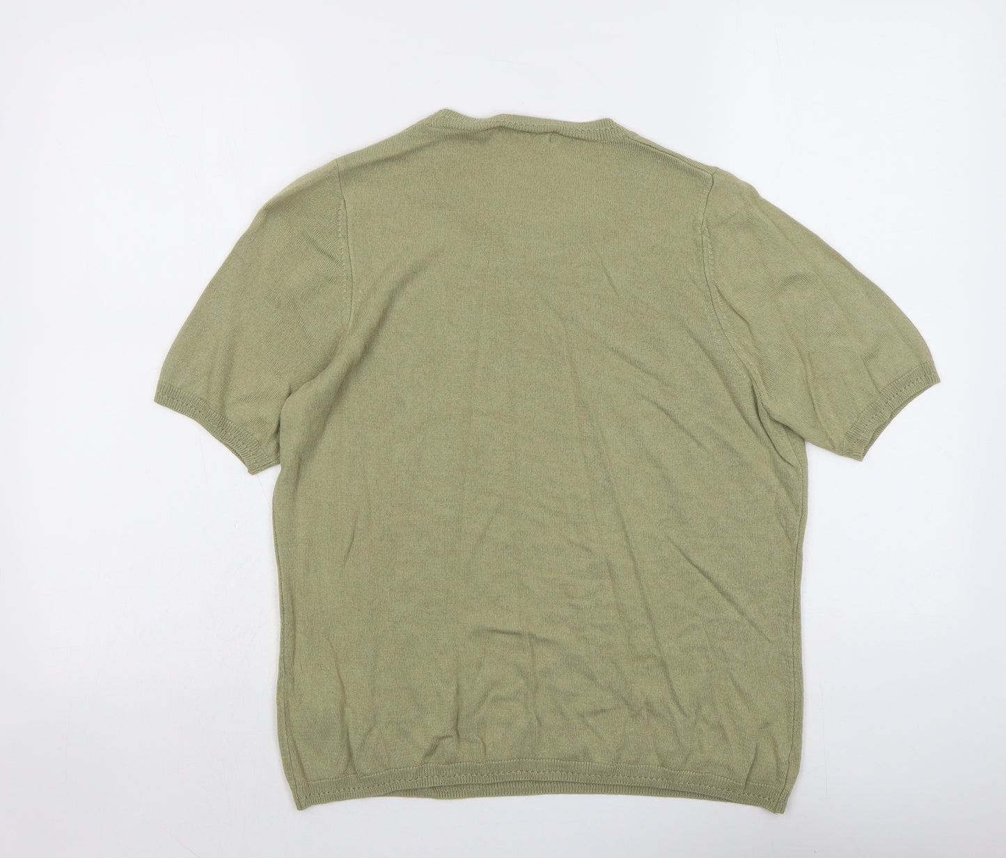 Marks and Spencer Womens Green Round Neck Acrylic Pullover Jumper Size 16