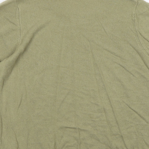 Marks and Spencer Womens Green Round Neck Acrylic Pullover Jumper Size 16