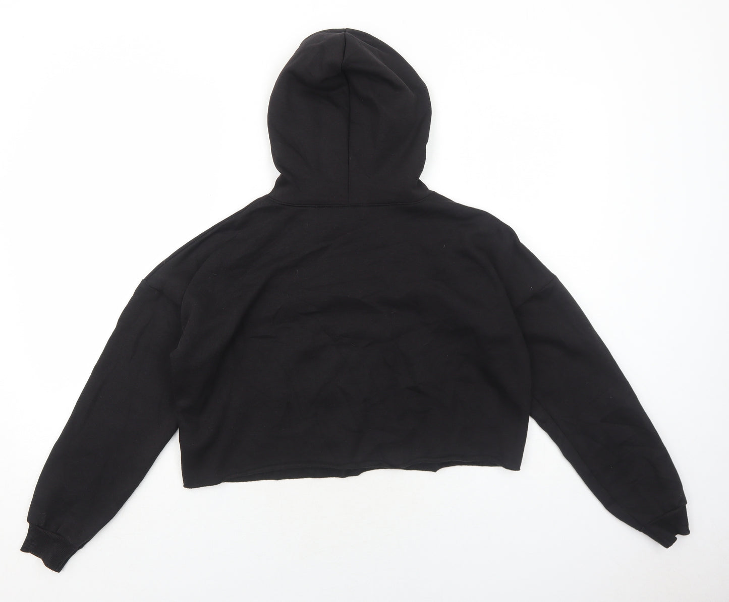 New Look Girls Black Polyester Pullover Hoodie Size 12-13 Years Pullover
