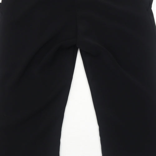 Spank London Womens Black Polyester Cropped Trousers Size M Regular Zip