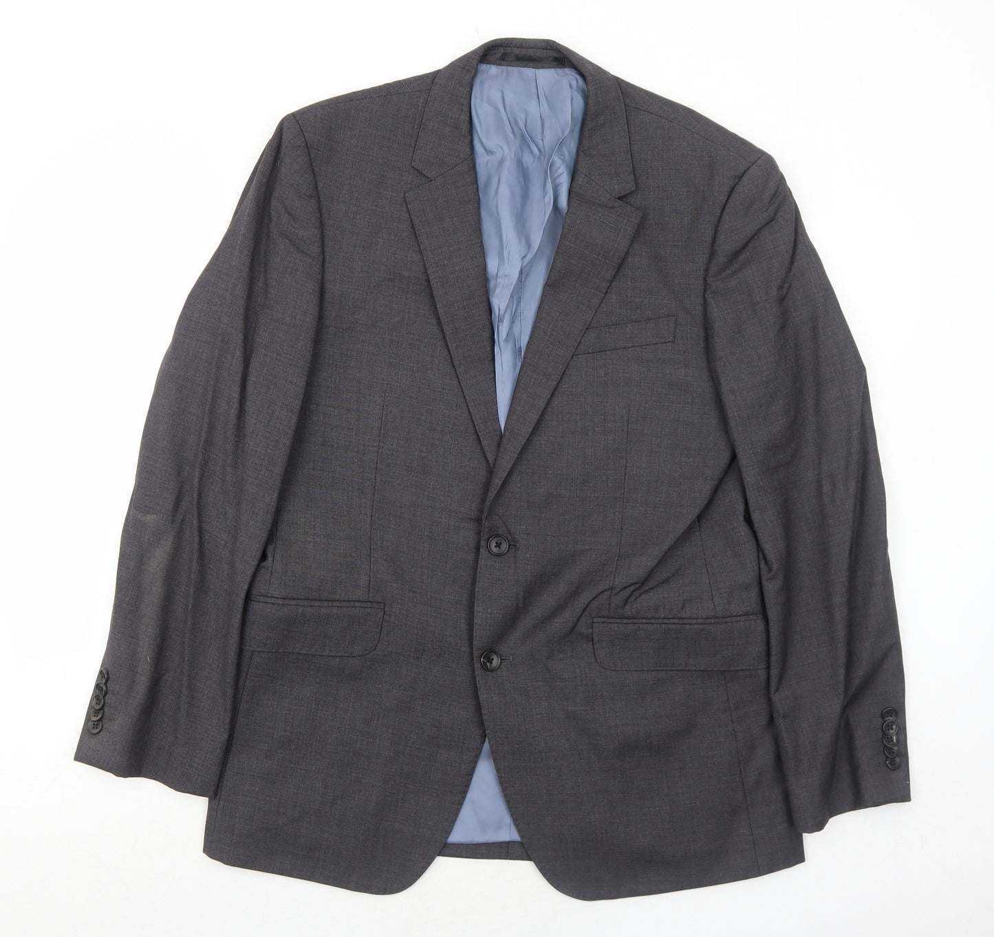 T.M.Lewin Mens Grey Wool Jacket Suit Jacket Size 40 Regular