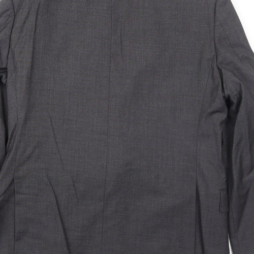 T.M.Lewin Mens Grey Wool Jacket Suit Jacket Size 40 Regular