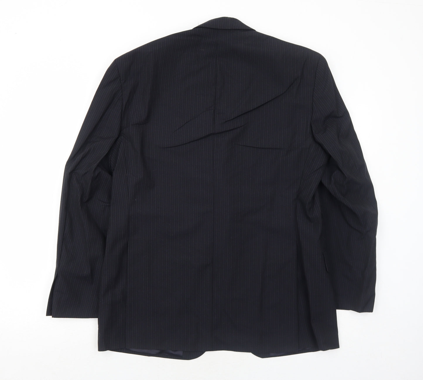 Suithouse Mens Black Striped Wool Jacket Suit Jacket Size 38 Regular