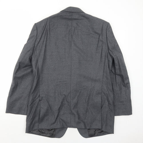 Hugo James Mens Grey Wool Jacket Suit Jacket Size 40 Regular