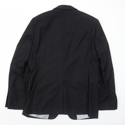 Goodsouls Mens Black Polyester Jacket Suit Jacket Size 40 Regular