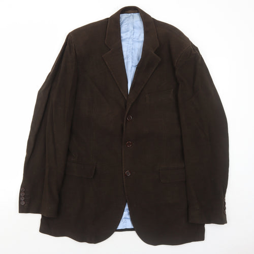 Sartorio Mens Brown Polyester Jacket Blazer Size 42 Regular