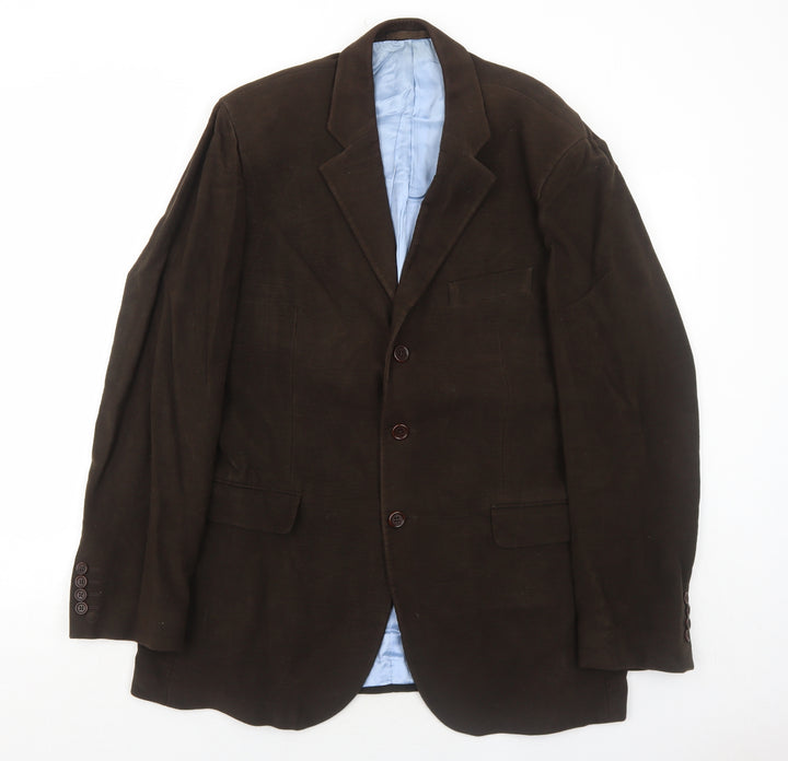 Sartorio Mens Brown Polyester Jacket Blazer Size 42 Regular