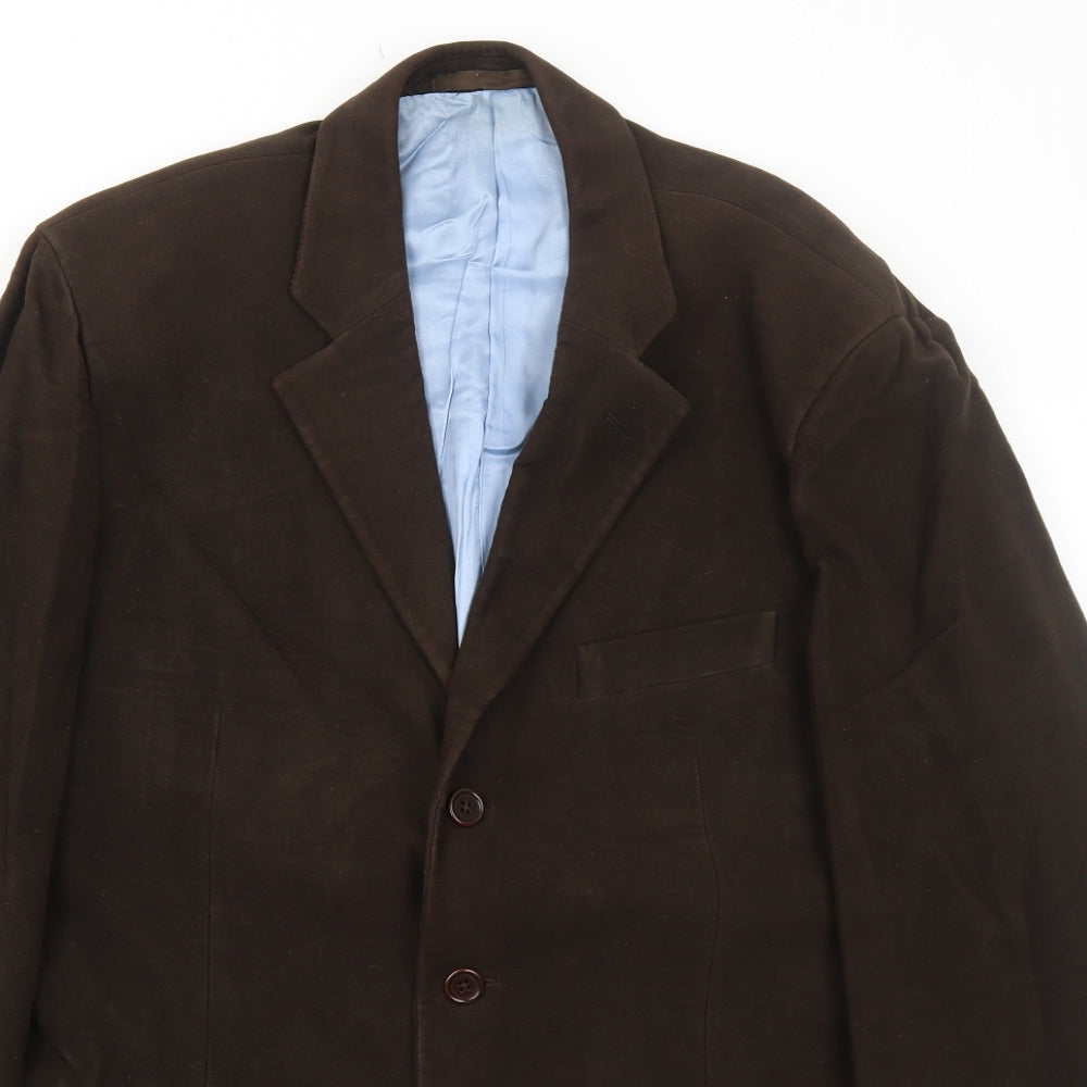 Sartorio Mens Brown Polyester Jacket Blazer Size 42 Regular