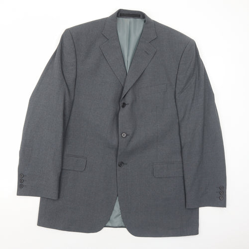 Marks and Spencer Mens Grey Polyester Jacket Suit Jacket Size 42 Regular