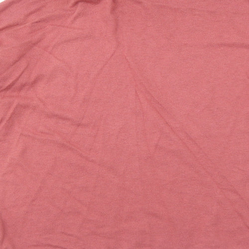 NEXT Womens Pink Round Neck Cotton Pullover Jumper Size 16