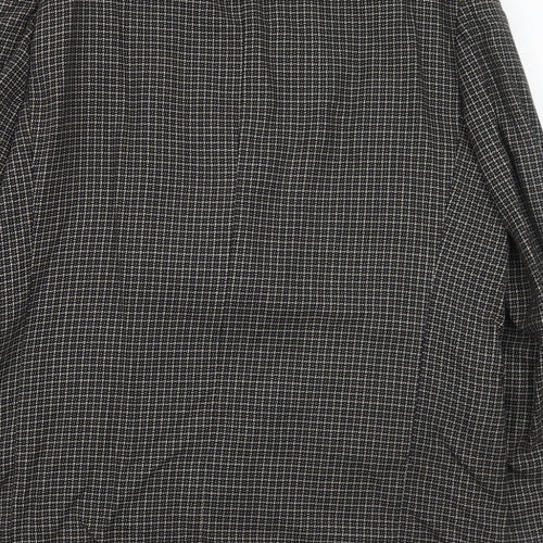 NEXT Mens Black Geometric Wool Jacket Suit Jacket Size 44 Regular