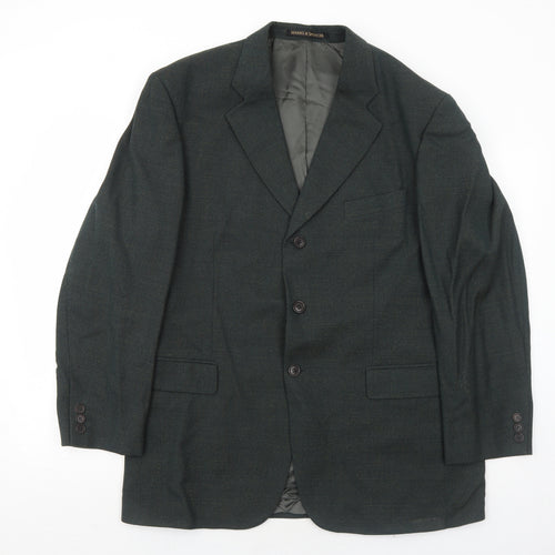 Marks and Spencer Mens Grey Wool Jacket Suit Jacket Size 42 Regular