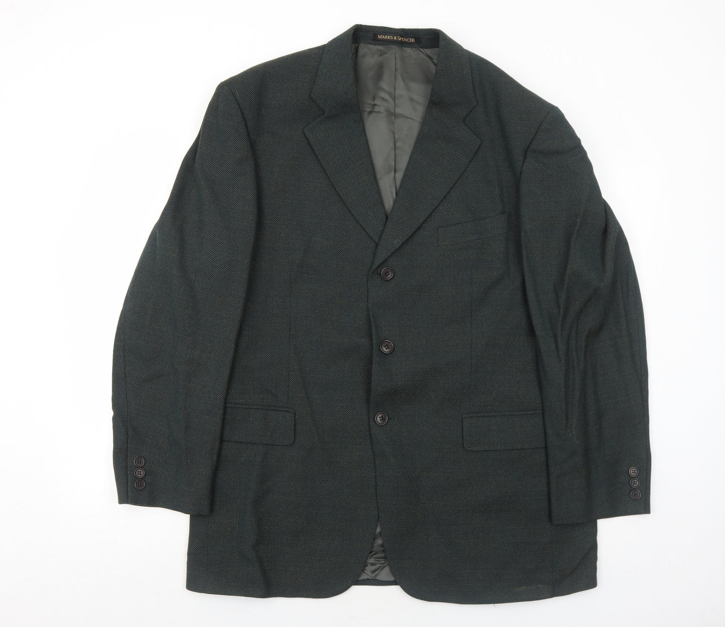 Marks and Spencer Mens Grey Wool Jacket Suit Jacket Size 42 Regular