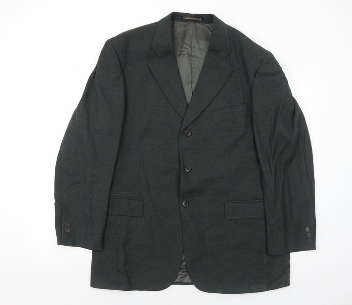 Marks and Spencer Mens Grey Wool Jacket Suit Jacket Size 42 Regular