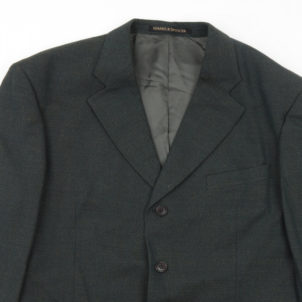 Marks and Spencer Mens Grey Wool Jacket Suit Jacket Size 42 Regular