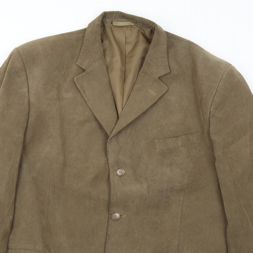 Marks and Spencer Mens Brown Polyester Jacket Blazer Size 44 Regular