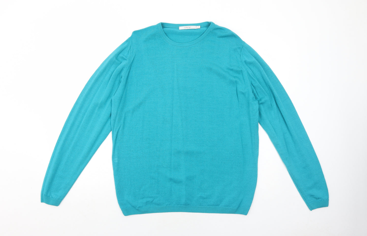 EWM Womens Blue Round Neck Acrylic Pullover Jumper Size 18 - Size 18-20