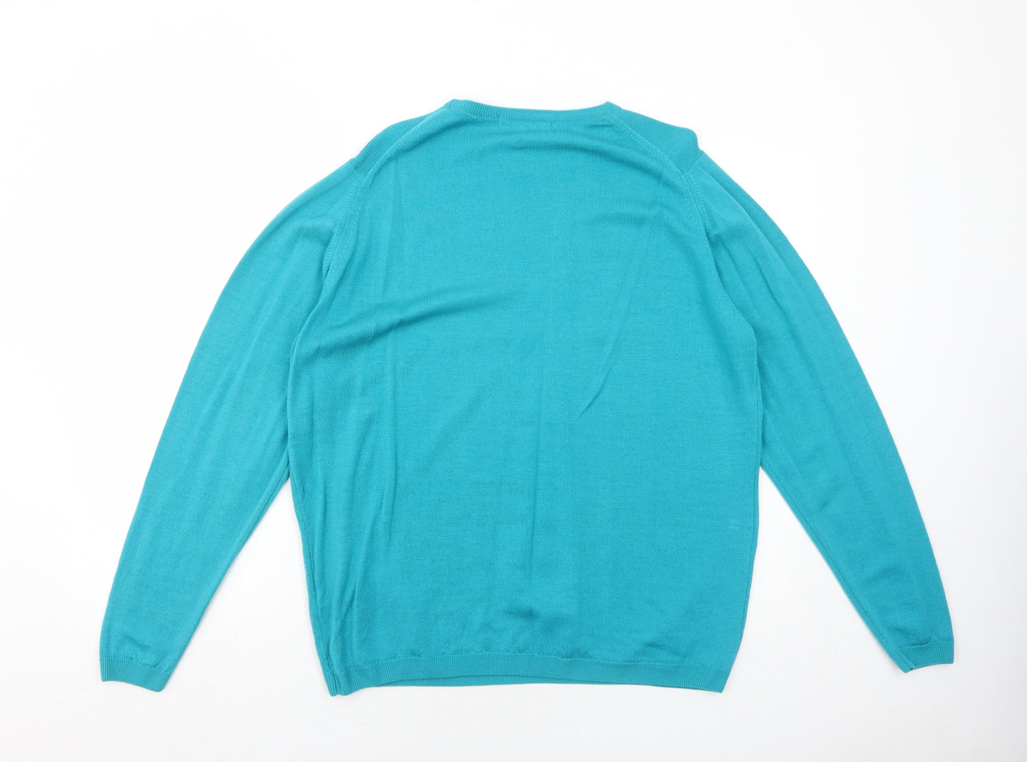 EWM Womens Blue Round Neck Acrylic Pullover Jumper Size 18 - Size 18-20
