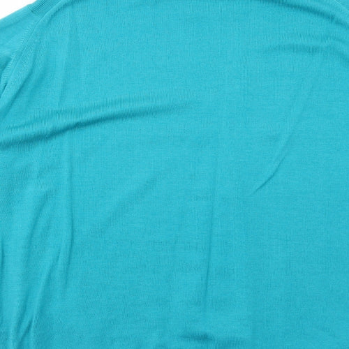 EWM Womens Blue Round Neck Acrylic Pullover Jumper Size 18 - Size 18-20