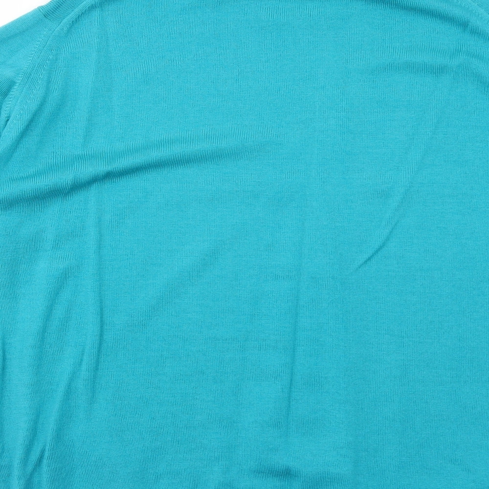 EWM Womens Blue Round Neck Acrylic Pullover Jumper Size 18 - Size 18-20