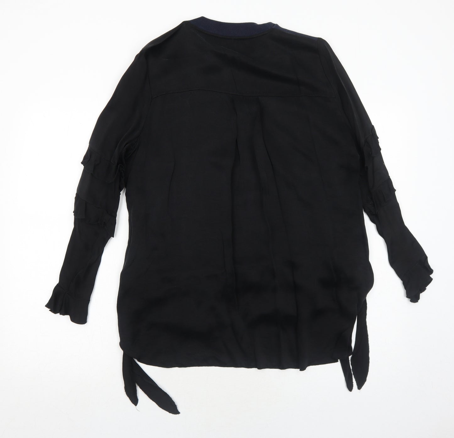 Zara Womens Blue Colourblock Polyester Pullover Sweatshirt Size M Pullover