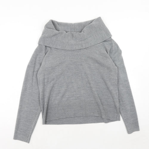 Damart Womens Grey Roll Neck Acrylic Pullover Jumper Size 18