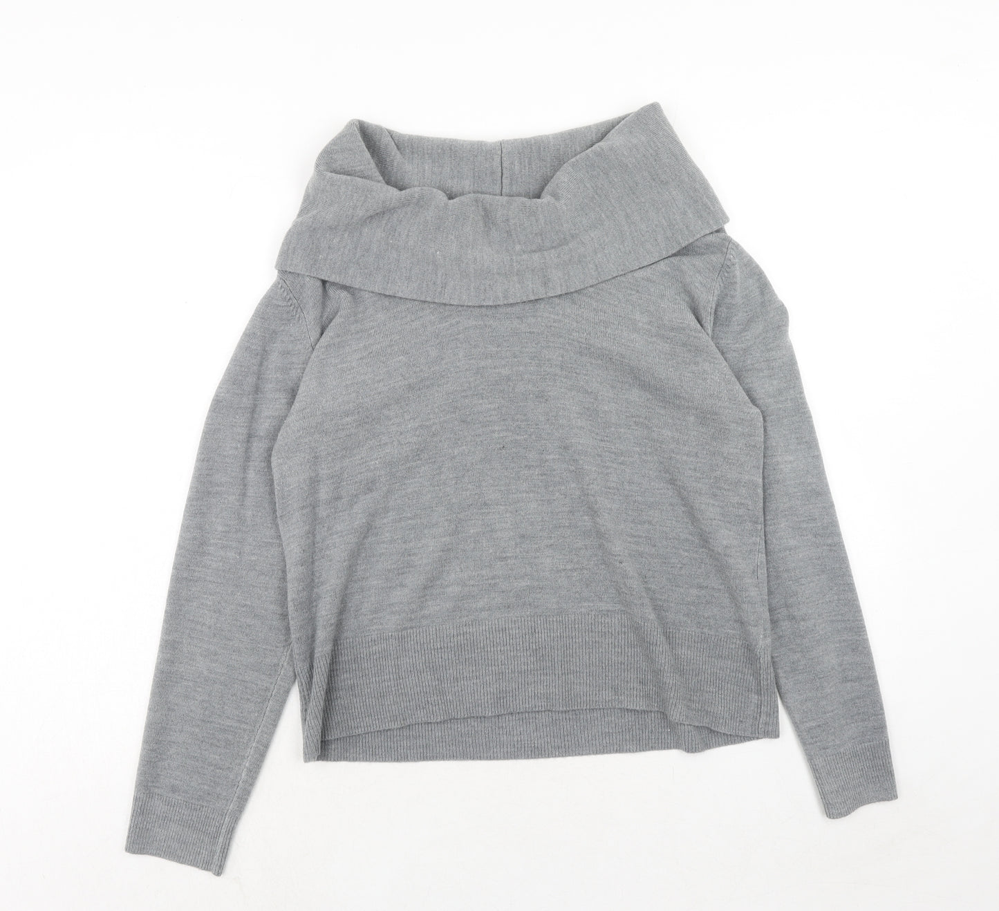 Damart Womens Grey Roll Neck Acrylic Pullover Jumper Size 18
