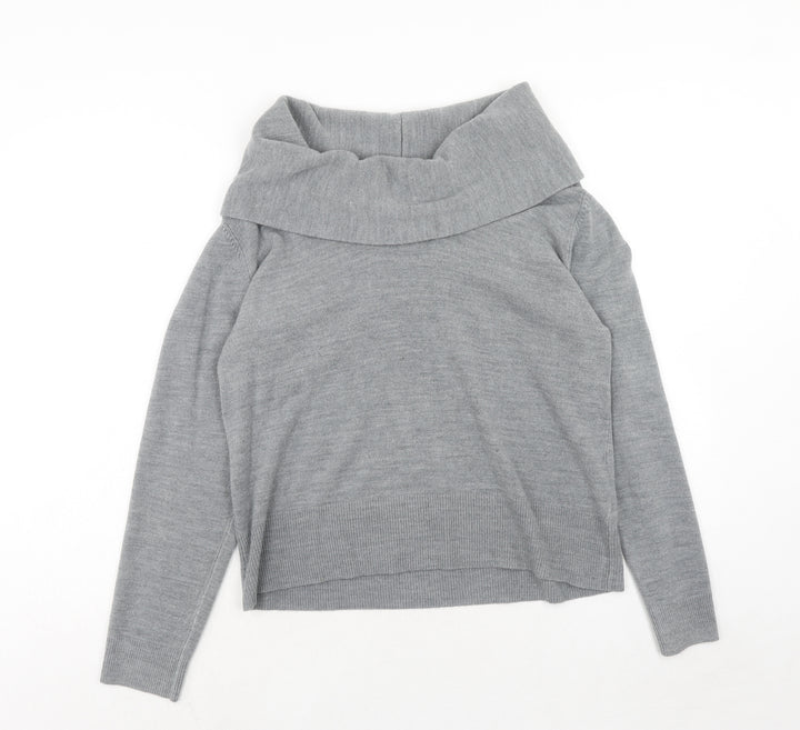 Damart Womens Grey Roll Neck Acrylic Pullover Jumper Size 18