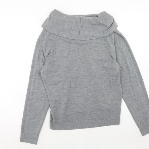 Damart Womens Grey Roll Neck Acrylic Pullover Jumper Size 18