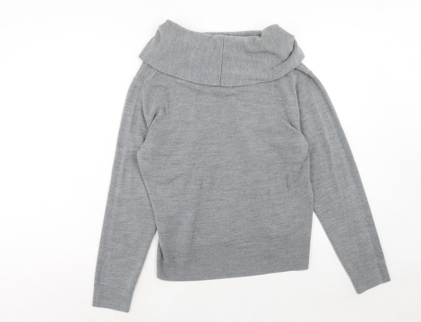 Damart Womens Grey Roll Neck Acrylic Pullover Jumper Size 18